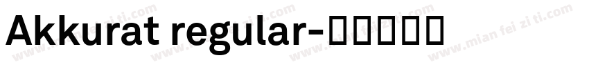 Akkurat regular字体转换